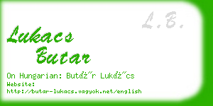 lukacs butar business card